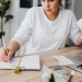 Female planning finances